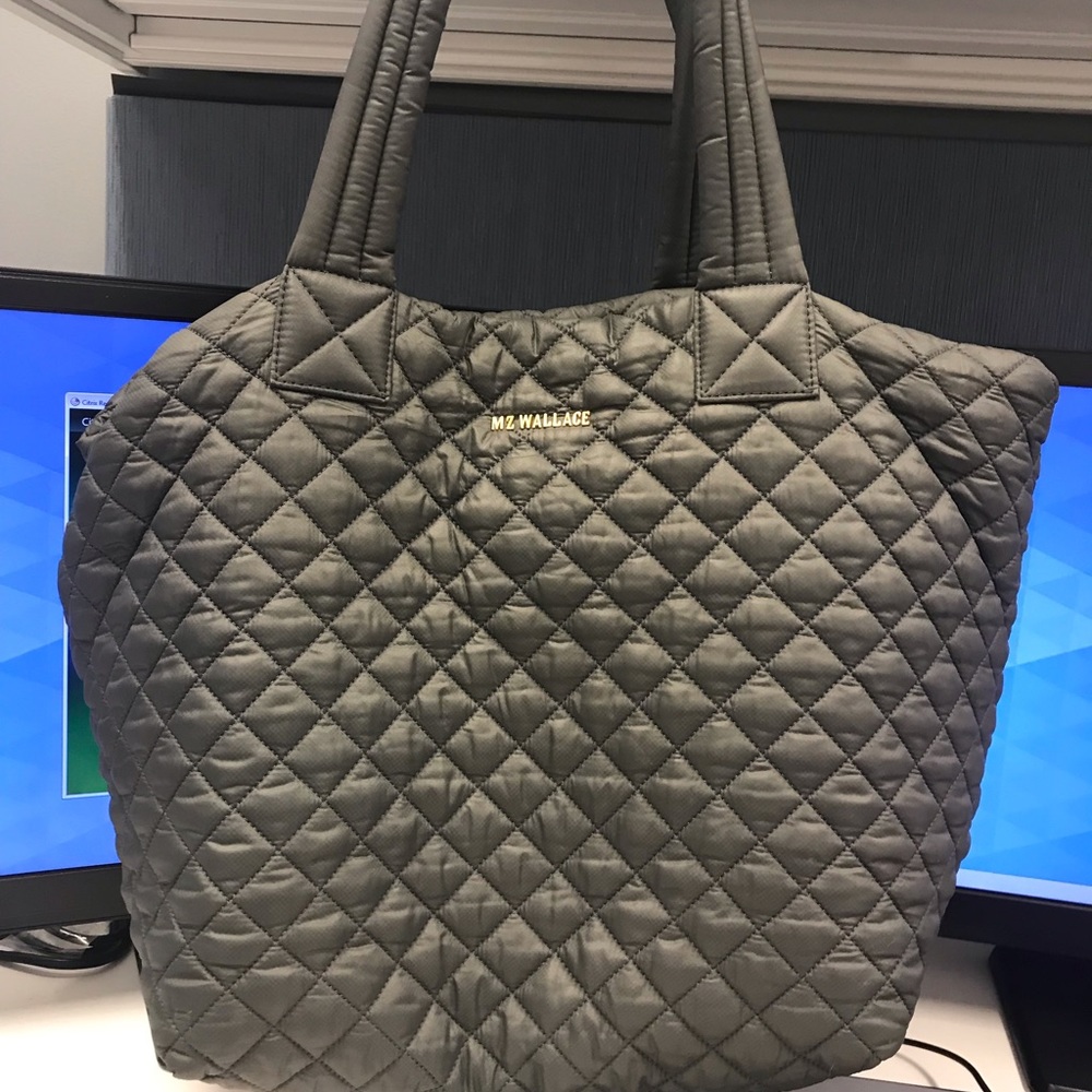 Charcoal quilted MZ Wallace Tote Bag